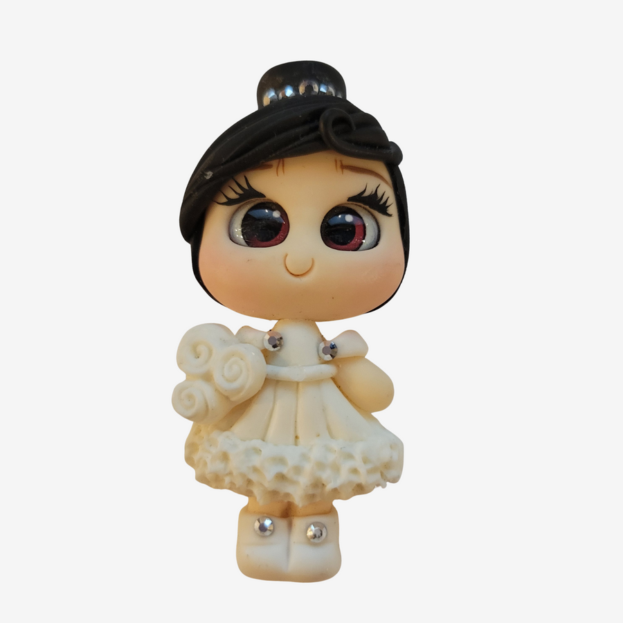 727 Brianna Bride Clay Doll for Bow-Center, Jewelry Charms, Accessories, and More