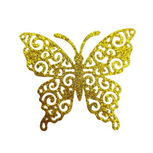 Gold Glitter E.V.A. Foam Wings/Butterflies for Crafts #16 – Set of 5 (3") – DIY Decorations