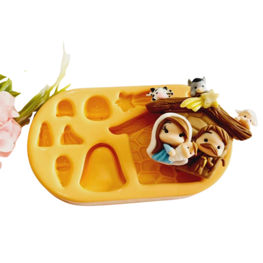 MD #41 Xmas Crib silicone mold