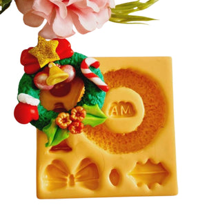 MD #38 Xmas wreath silicone mold