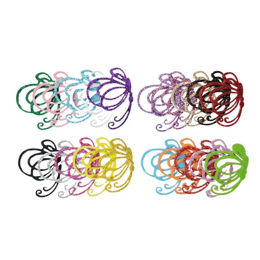 Glitter E.V.A. Foam Wings/Butterflies for Crafts #11 – Set of 5 (1.5") – DIY Decorations