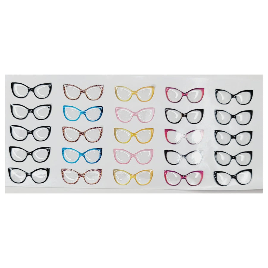 Adhesive Resin Glasses for Clays Multicolor STY O004 P-(SM) 3cm 25 Units