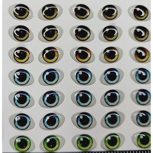 Adhesive Resin Eyes for Clays Multicolor STY R004 M 42Pairs