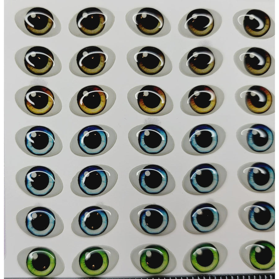 Adhesive Resin Eyes for Clays Multicolor STY R004 M 42Pairs