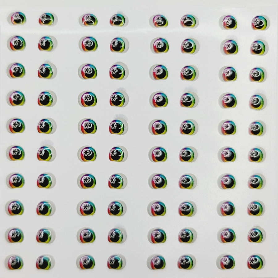 Adhesive Resin Eyes for Clays Multicolor STY C-003 Chiquito 40Pairs