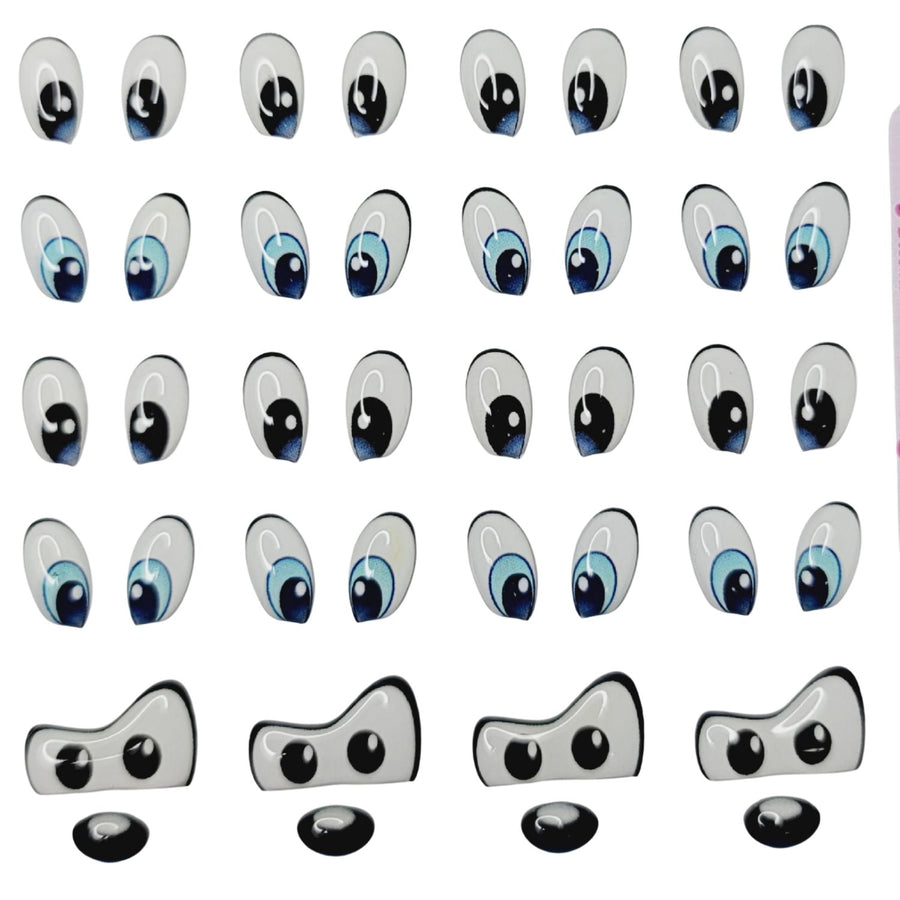 Adhesive Resin Eyes & Mouth for Clays Multicolor R127 PP (X-SM) Toy 28 UNITS