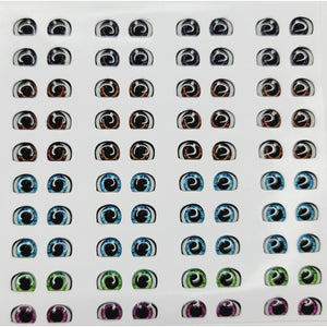 Adhesive Resin Eyes for Clays Multicolor STY R048 PP Toy 40 Pairs