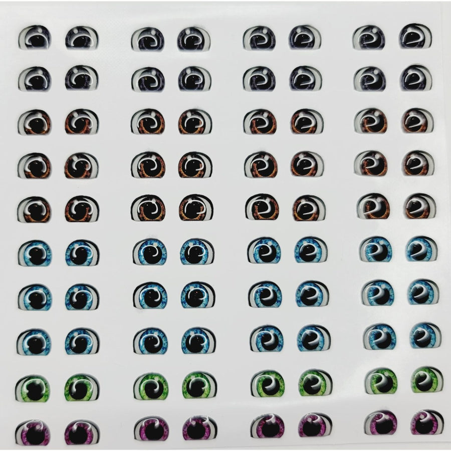 Adhesive Resin Eyes for Clays Multicolor STY R048 PP Toy 40 Pairs