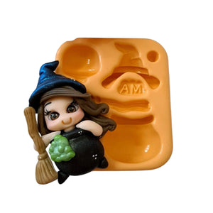 MD #33 Little witch silicone mold
