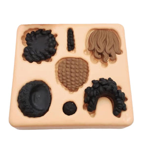 MD #02 Hair Styles 2  Silicone Mold