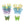 Load image into Gallery viewer, Glitter E.V.A. Foam Wings/Butterflies for Crafts #9 – Set of 5 (3&quot; and 1.5&quot;) – DIY Decorations
