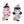 Load image into Gallery viewer, 592 Witches Glinda &amp; Trixie Twins Clay Doll for Bow-Center, Jewelry Charms, Accessories, and More
