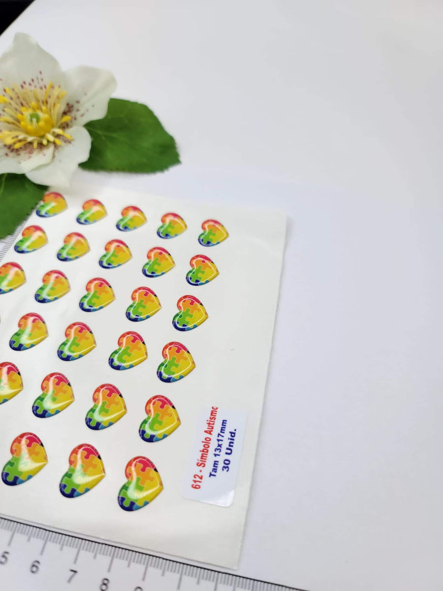 Adhesive Resin Autistic Symbol MNC 612  13x17mm 30 Units