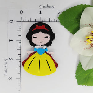 Snow White Double Acrylic Appliques