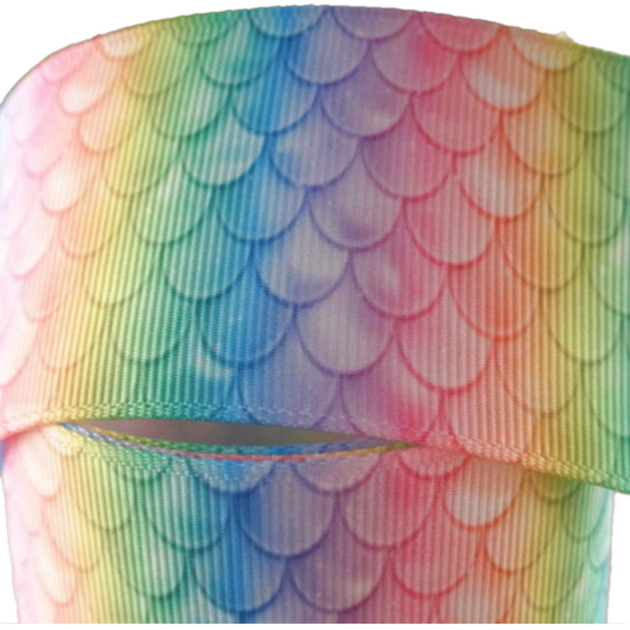 Shiny Rainbow Gold Star Grosgrain Ribbon - 1 1/2" (38mm) - Sold by the Yard