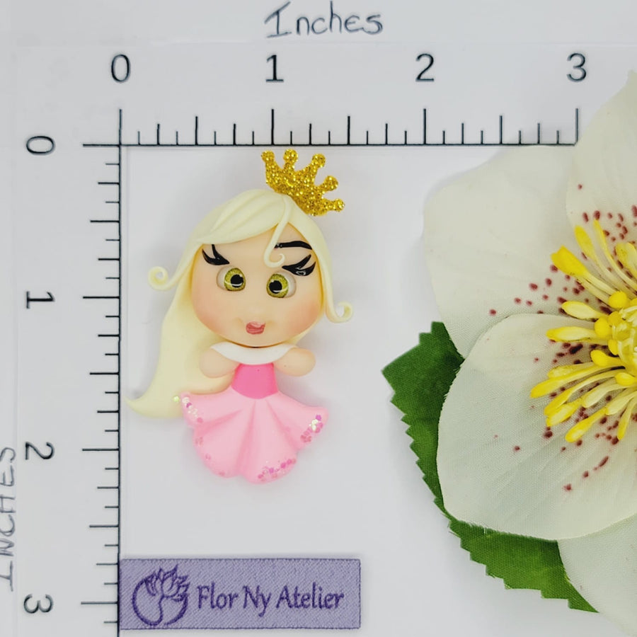 Princess Aurora 2 #469 Clay Doll for Bow-Center, Jewelry Charms, Accessories, and More