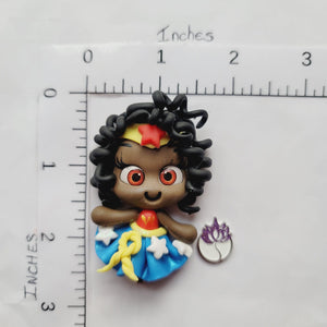 Zarah Super Hero #600 Clay Doll for Bow-Center, Jewelry Charms, Accessories, and More