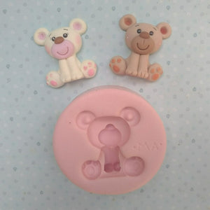 Zoo Sitting Bear Silicone Mold MA 194