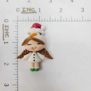 Eldany Xmas #182 Clay Doll for Bow-Center, Jewelry Charms, Accessories, and More