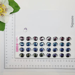 Adhesive Resin Eyes for Clays Multicolor STY R076 G 16Pairs