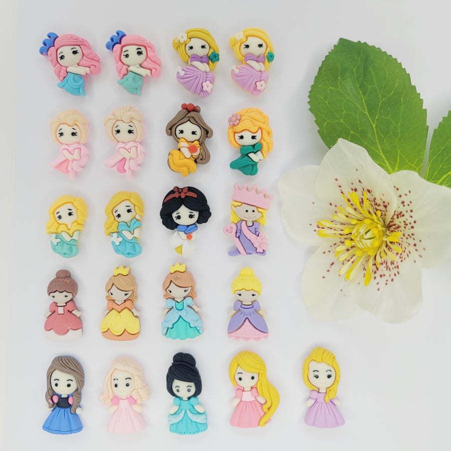 Lovely Little Princess Girl Flatback Cabochon - P1-P12/PP1-PP10 -  Set of 5