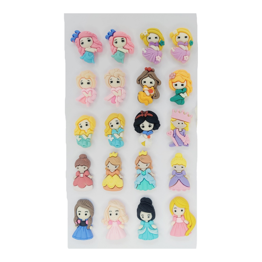 Lovely Little Princess Girl Flatback Cabochon - P1-P12/PP1-PP10 -  Set of 5