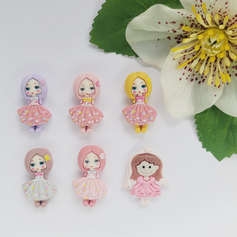 Princess Flatback Resin Cabochon - E1/E6 - Set of 5