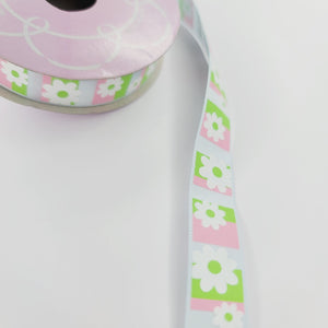 Baby Daisies Printed Ribbon - 5/8" (15mm) - 5 yards