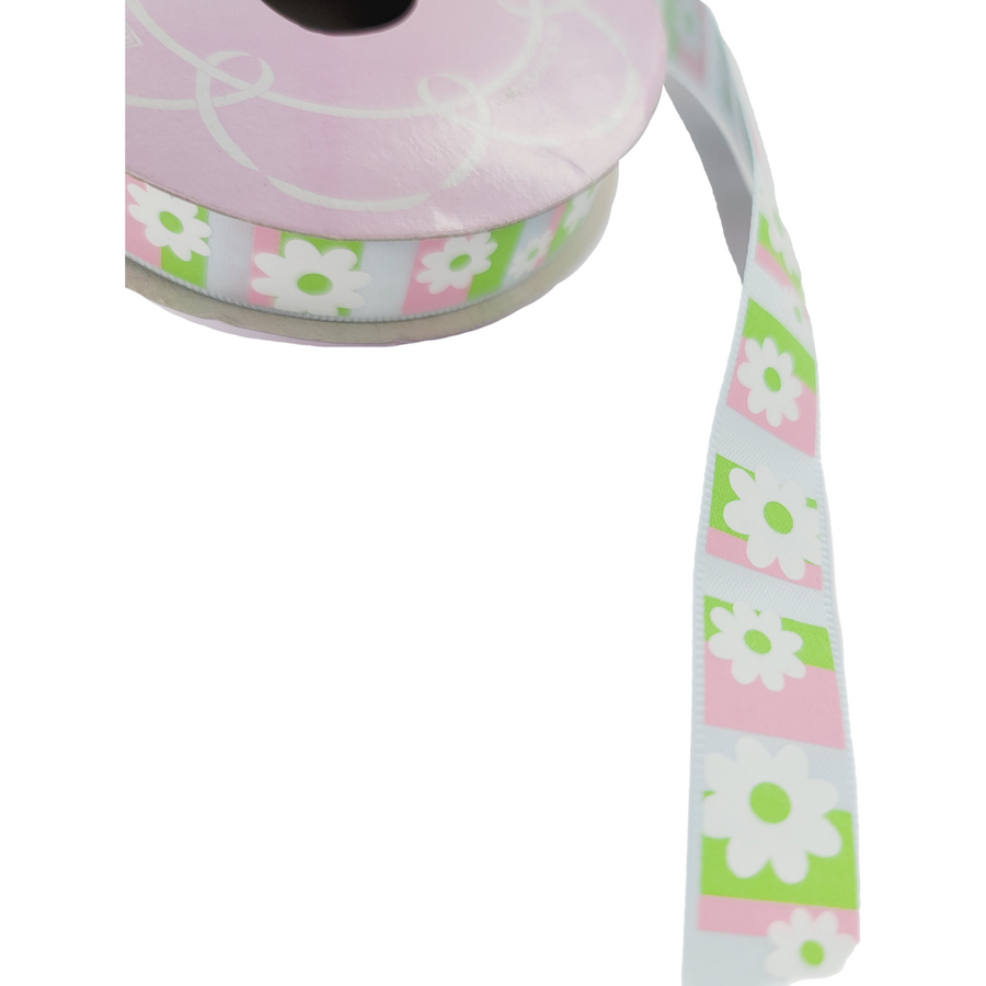 Baby Daisies Printed Ribbon - 5/8" (15mm) - 5 yards