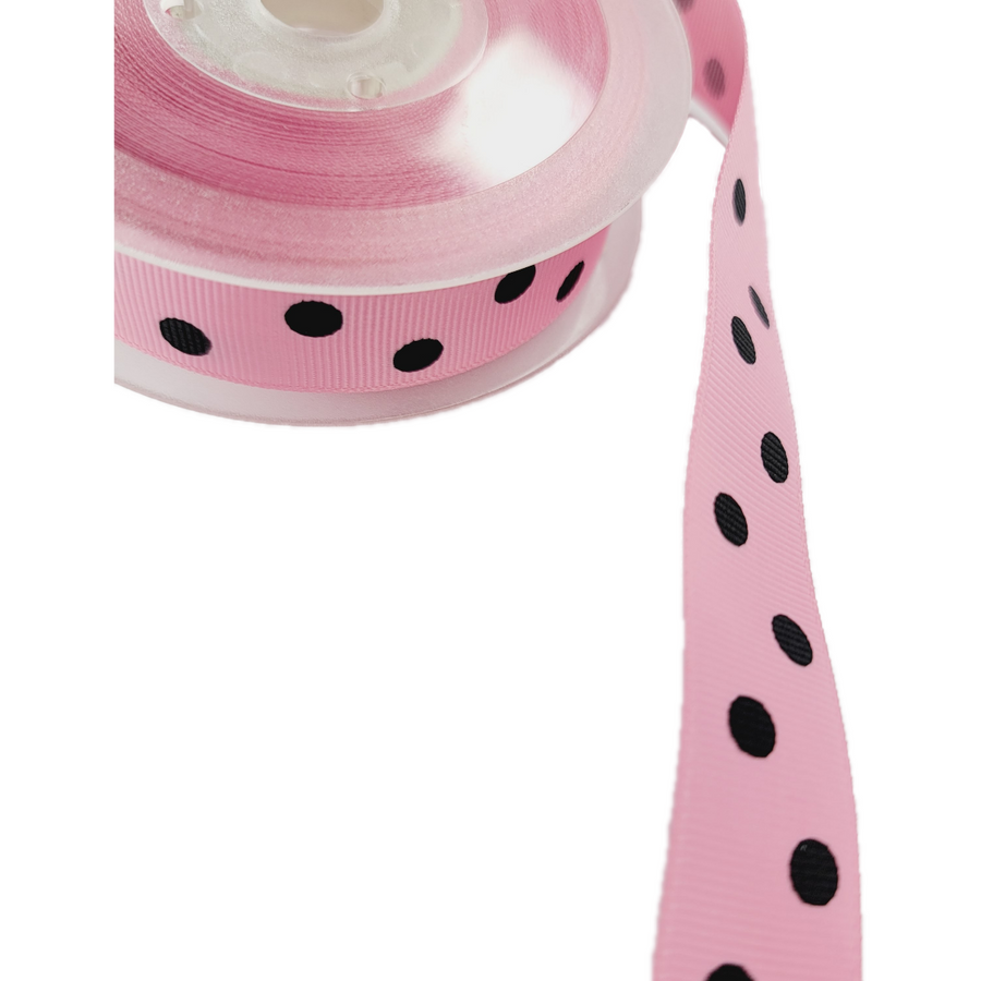 Polka Dots Grosgrain Ribbon - 7/8" (22mm) - Sold by the Yard