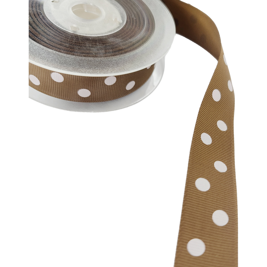 Polka Dots Grosgrain Ribbon - 7/8" (22mm) - Sold by the Yard