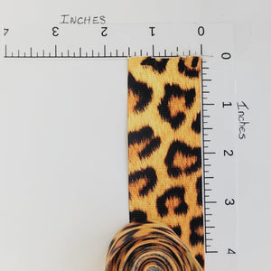 Leopard Printed Grosgrain Ribbon - 1 1/2" (38mm) - Sold by the Yard