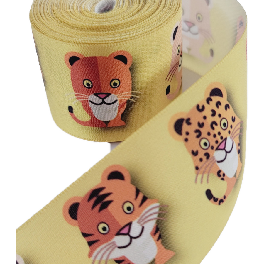 Little Lion Satin Ribbon - 1 1/2" (38mm) - Sold by the Yard