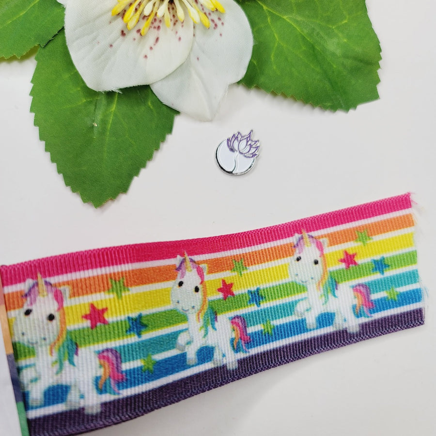 Unicorn #2 Grosgrain Ribbon - 011039 - 1 1/2" (40mm) -  5 yards