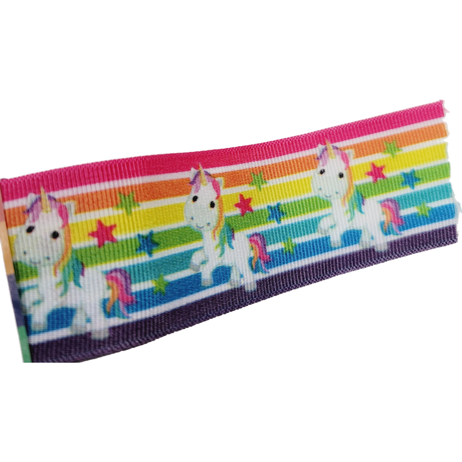 Unicorn #2 Grosgrain Ribbon - 011039 - 1 1/2" (40mm) -  5 yards