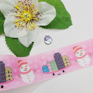 Snowman #2 Grosgrain Ribbon - 024672 - 1 1/2" (40mm) -  5 yards