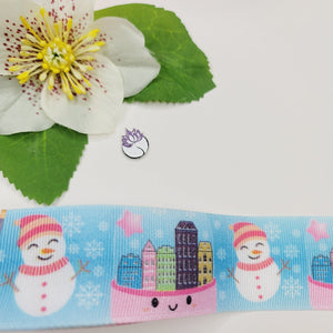 Snowman #3 Grosgrain Ribbon - 015920 - 1 1/2" (40mm) -  5 yards