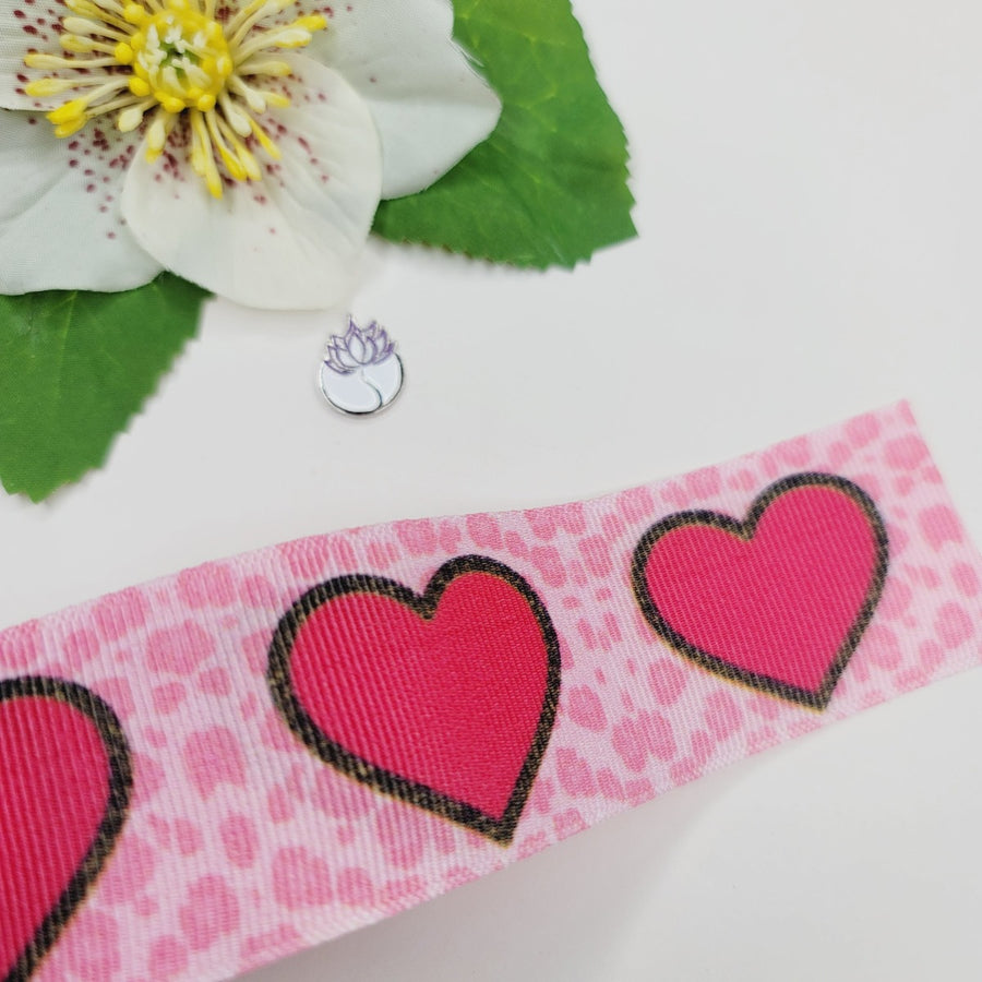 Hearts #3 Grosgrain Ribbon - 017940 - 1 1/2" (40mm) - 5 yards