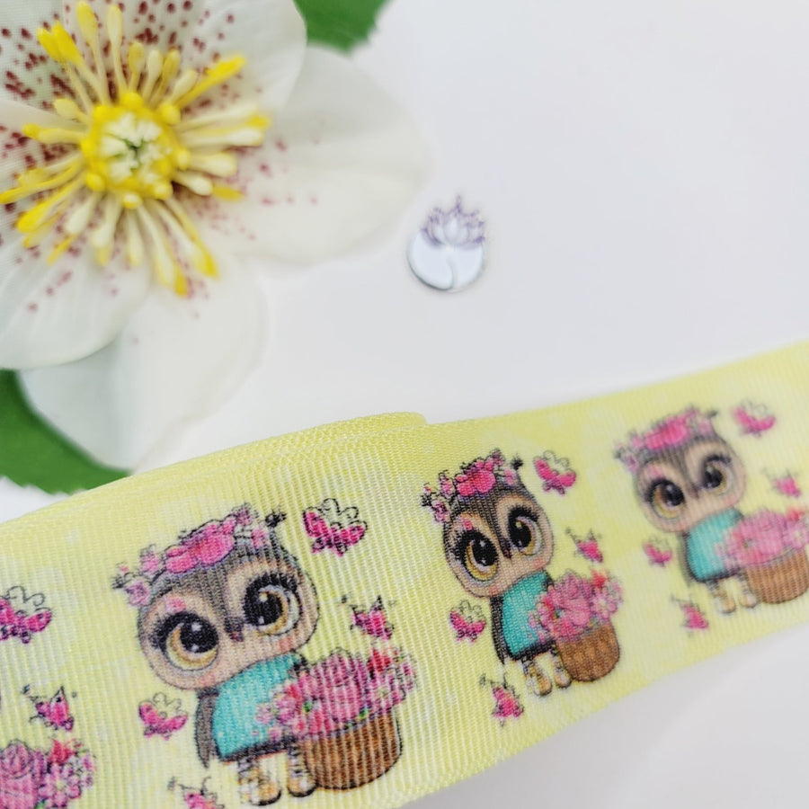 Owls #2 Grosgrain Ribbon - 023257 - 1 1/2" (40mm) - 5 yards