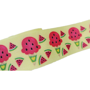 Watermelon #4 Grosgrain Ribbon - 011434- 1 1/2" (40mm) -  5 yards