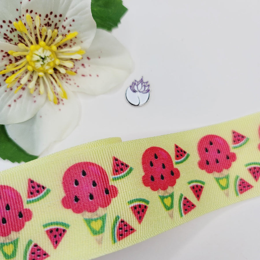 Watermelon #4 Grosgrain Ribbon - 011434- 1 1/2" (40mm) -  5 yards