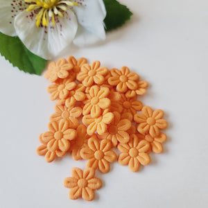 Small Quilt Flowers - #38 - Tangerine - 25 units