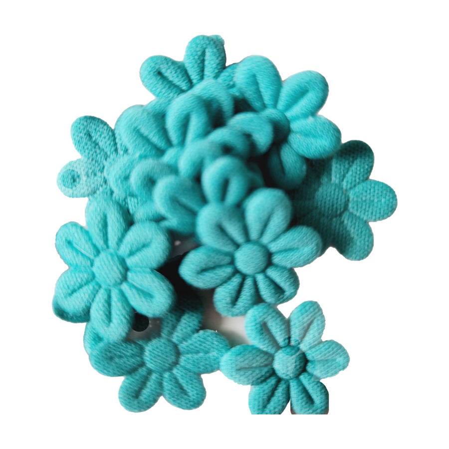 Small Quilt Flowers - #36 - Cerulean - 25 units