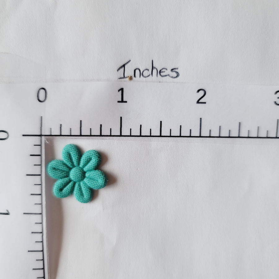 Small Quilt Flowers - #36 - Cerulean - 25 units