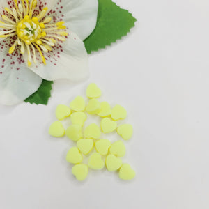 Clay Hearts - Set of 20 - Neon Yellow