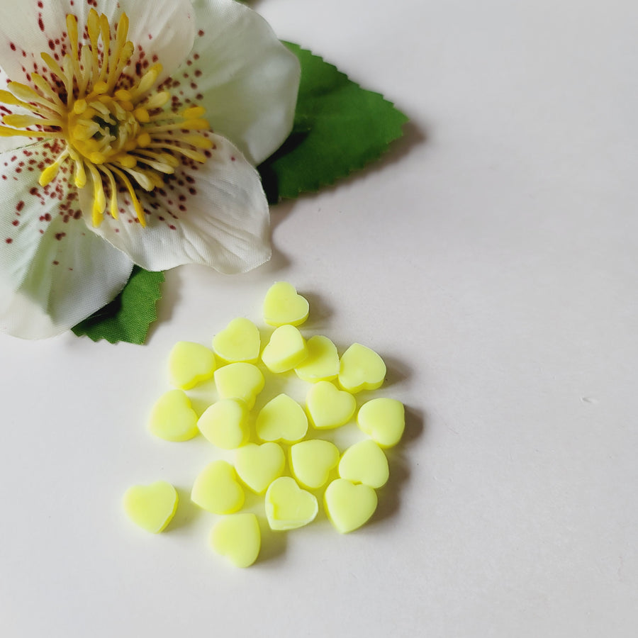 Clay Hearts - Set of 20 - Neon Yellow