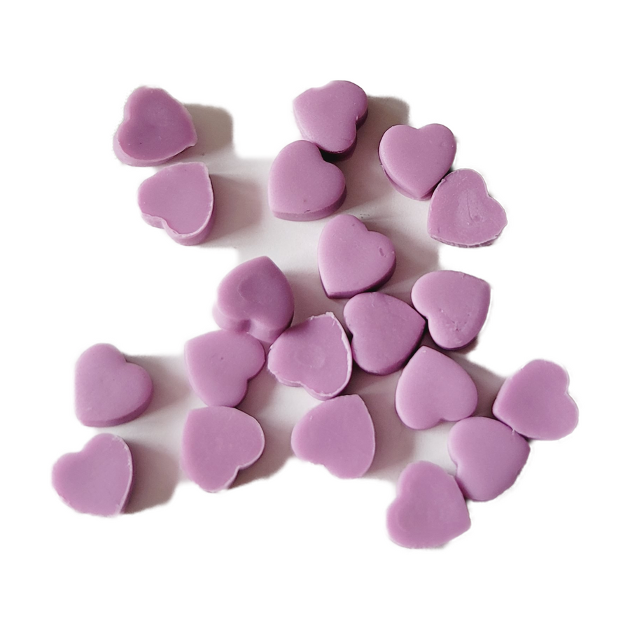 Clay Hearts - Set of 20 - Lilac