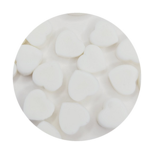 Clay Hearts - Set of 20 - White