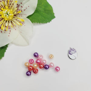 Pearls for Craft - Pastel Colors - Set of 15