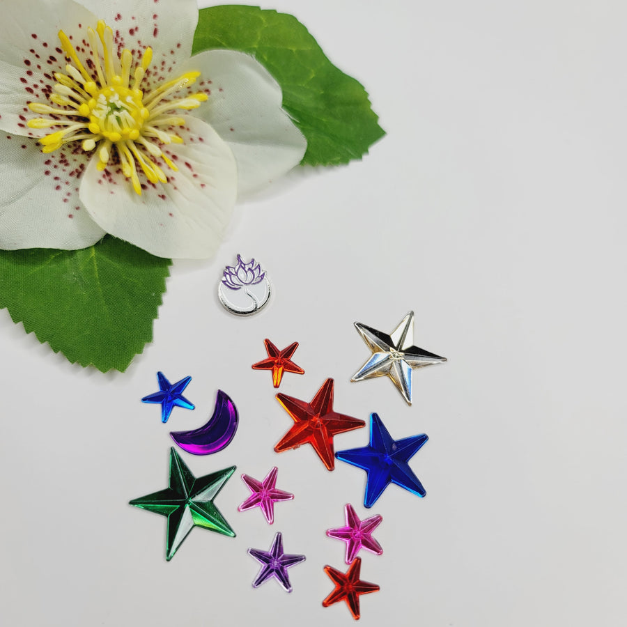 Resin Flatback Stars for Craft - Mixed Colors - Set of 10